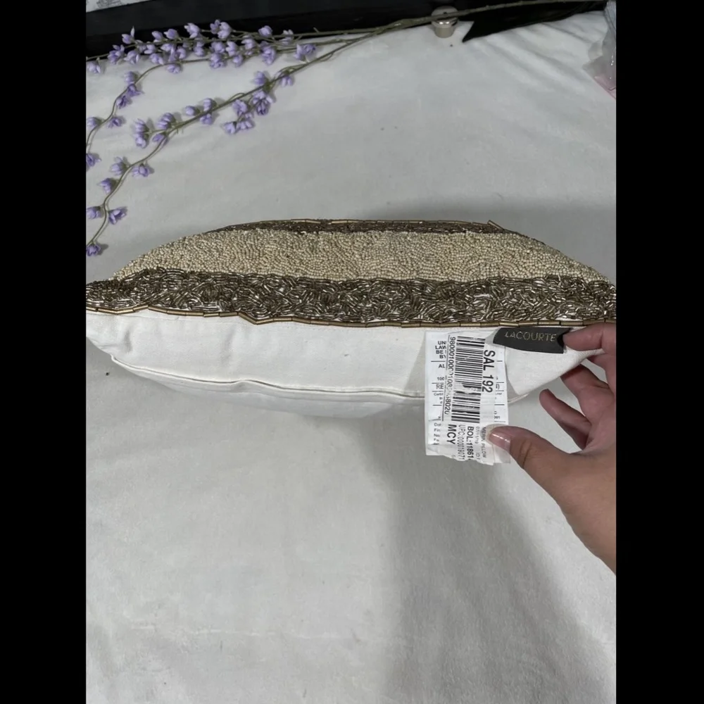 NWD‎ Lacourte Gatsby Beaded Decorative Pillow